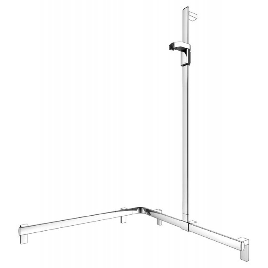Keuco Right Hand Rail System with Hand-shower Bracket