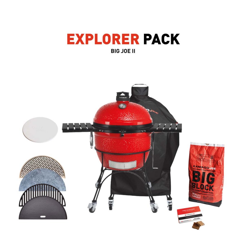 Kamado Joe Big Joe II Charcoal Grill With Explorer Pack