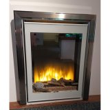 Evonic EV4 Electric Inset Fire in White & Chrome - Ex-Display - Clearance