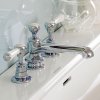 Victoria & Albert Staffordshire 3TH Basin Mixer - Brushed Nickel - Clearance