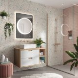 HIB Frontier LED Illuminated Bathroom Mirror - With Brightness Control and Heated Pads