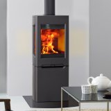 Jotul F165 Wood Burning Stove in Black With Glass Sides