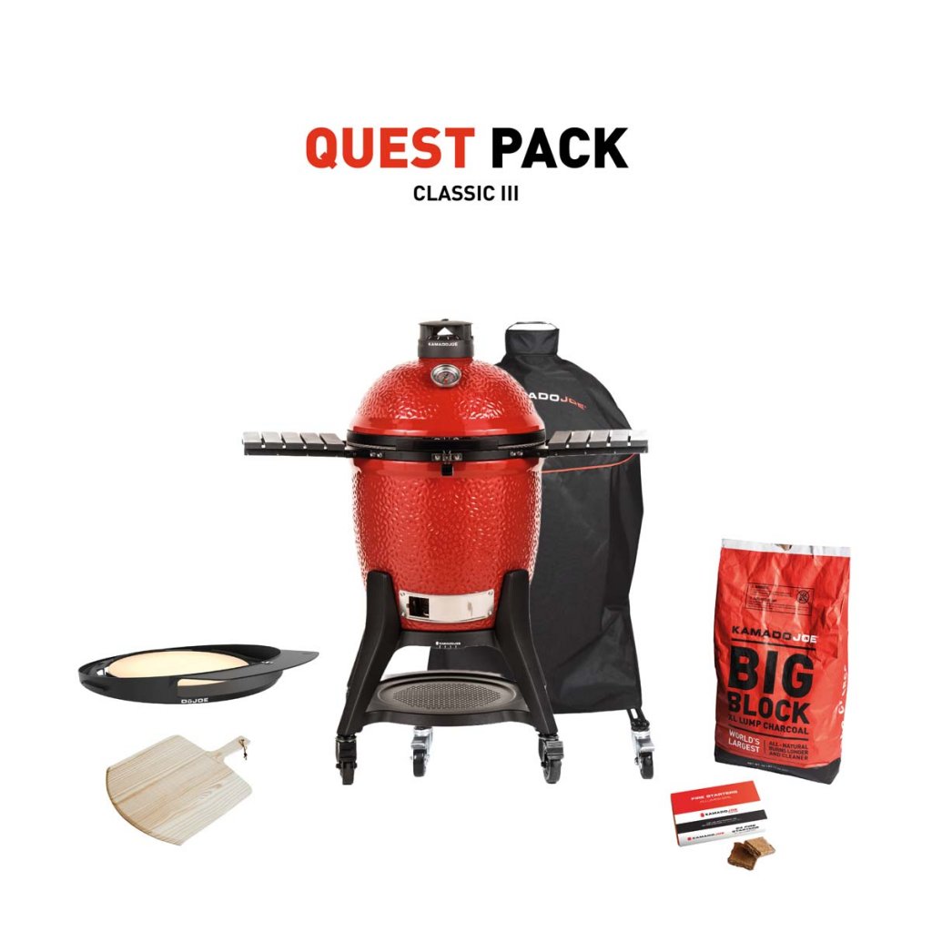 Kamado Joe Classic III Charcoal Grill With Quest Pack