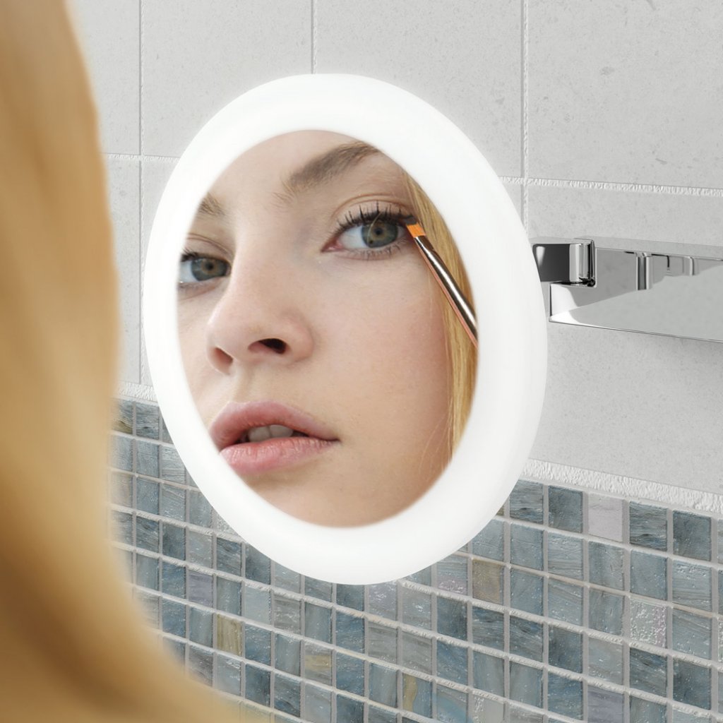 HIB Libra Magnifying Bathroom Mirror