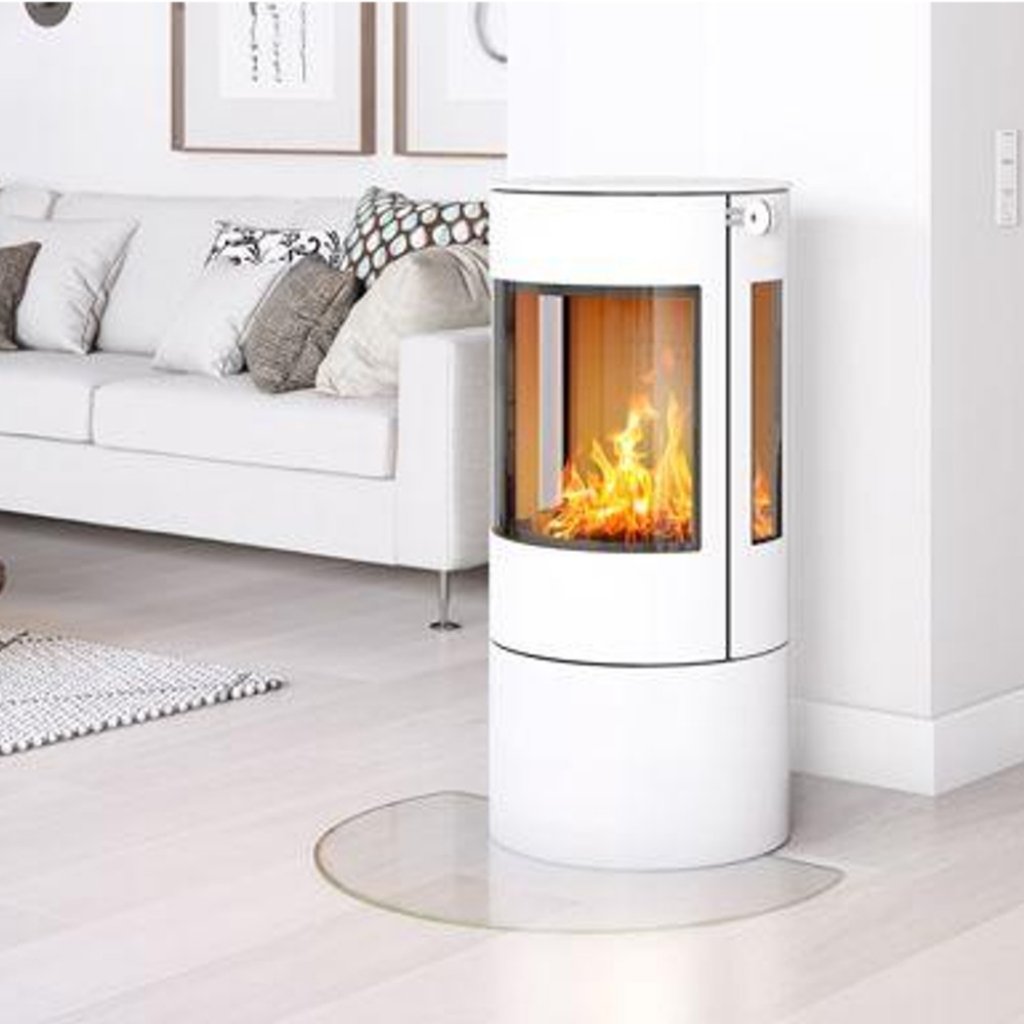 Rais Viva L 100 Classic Wood Burning Stove - Steel Framed Door With Glass Sides