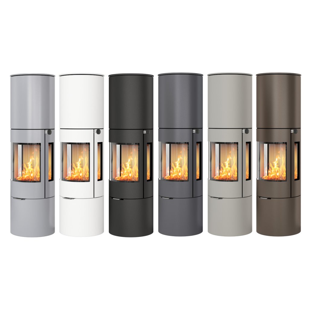 Rais Viva L 160 Classic Wood Burning Stove - Steel Framed Door with Glass Sides