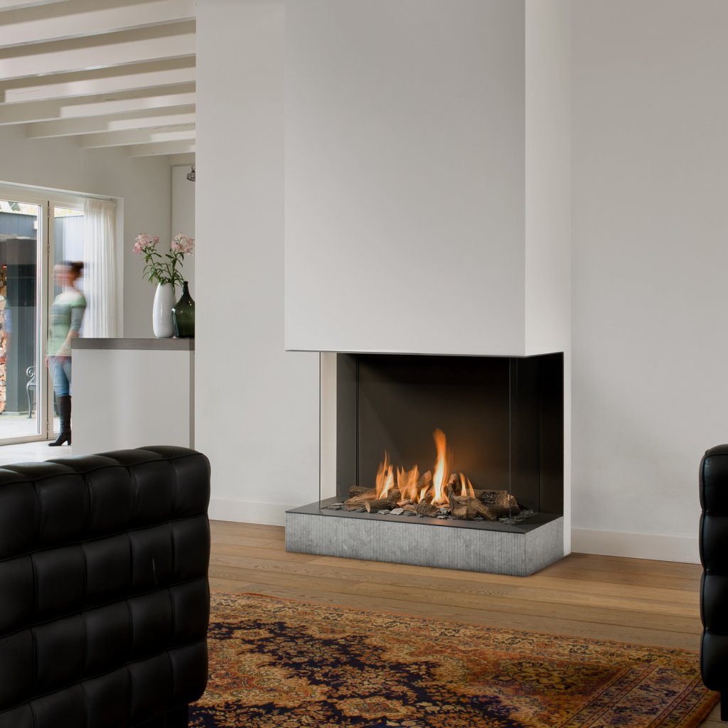 Bellfires View Bell 3 Derby - Built-in 3 Sided Gas Fire - Natural Gas