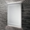 HIB Outline Landscape LED Illuminated Ambient Mirror With Heated Pads & Mirrored Sides - 80 x 60 x 3cm