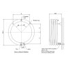 Bisque Hot Hoop Heated Towel Rail / Radiator